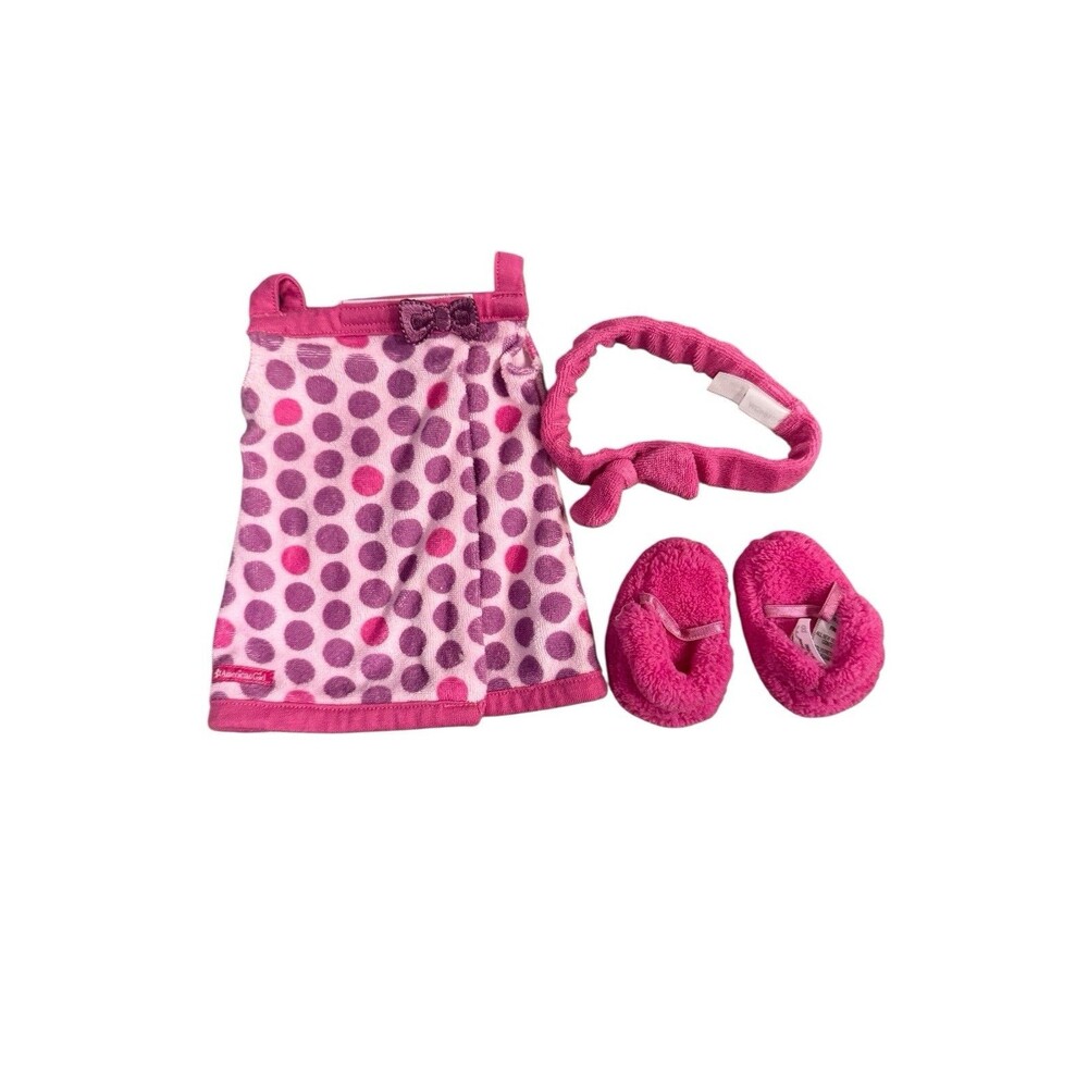 American Girl Doll Lots Of Dots Bath Wrap Robe Outfit 2012 RETIRED Truly Me AG‎